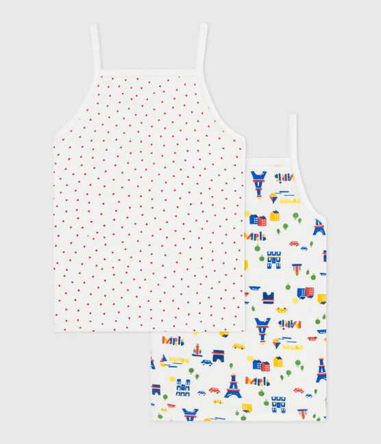 Juego de camisetas de tirantes infantiles de algodón con estampado de París variante 1