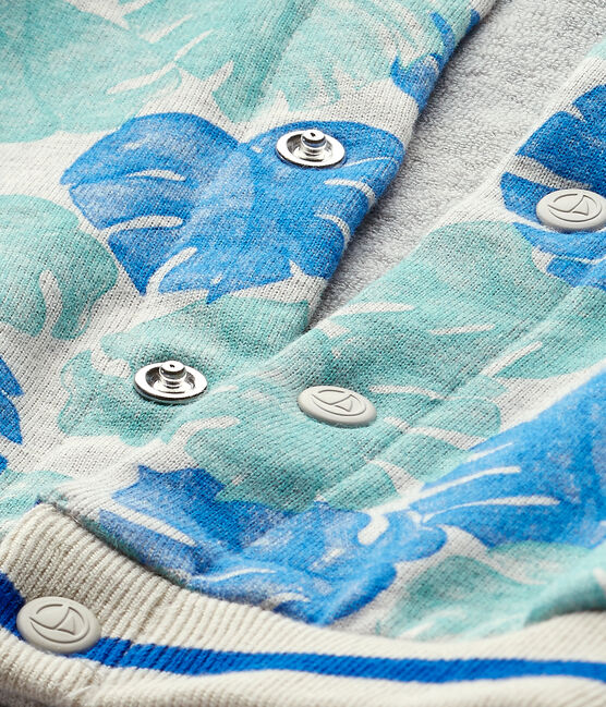 Cárdigan bebé niño estampado gris BELUGA/blanco MULTICO