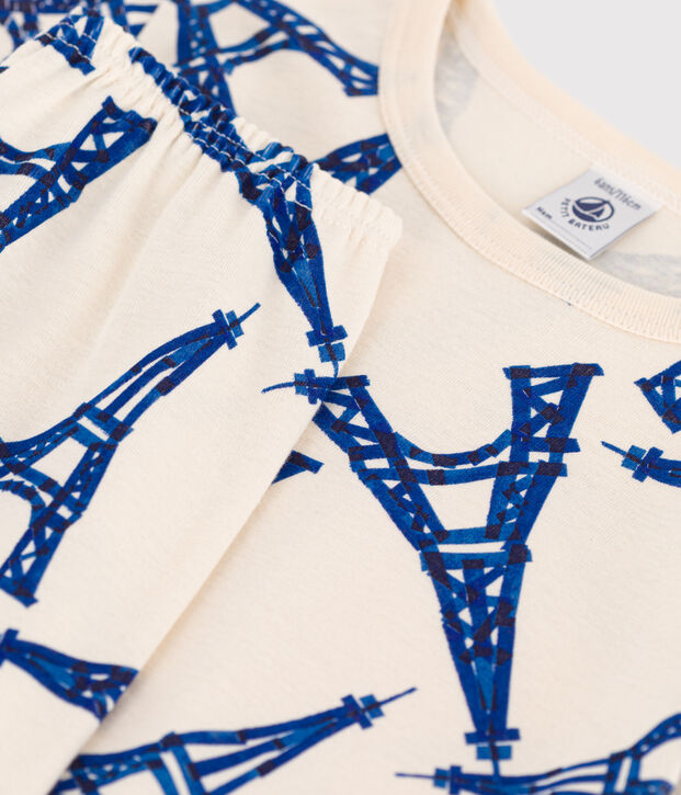 Pijama Par&iacute;s de algod&oacute;n para ni&ntilde;o/ni&ntilde;a crudo/multicolor