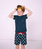 Shorts de playa infantiles para niño azul SMOKING/blanco MARSHMALLOW