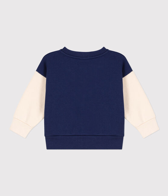 Chaqueta teddy de muletón para bebé azul CHALOUPE/blanco AVALANCHE