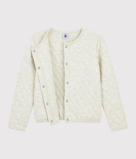 Cárdigan de tela túbica para niña beige MONTELIMAR CHINE