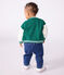 Chaqueta teddy de algodón bicolor verde EVERGREEN/ MILK