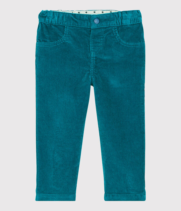 Pantal&oacute;n de terciopelo de beb&eacute;. azul