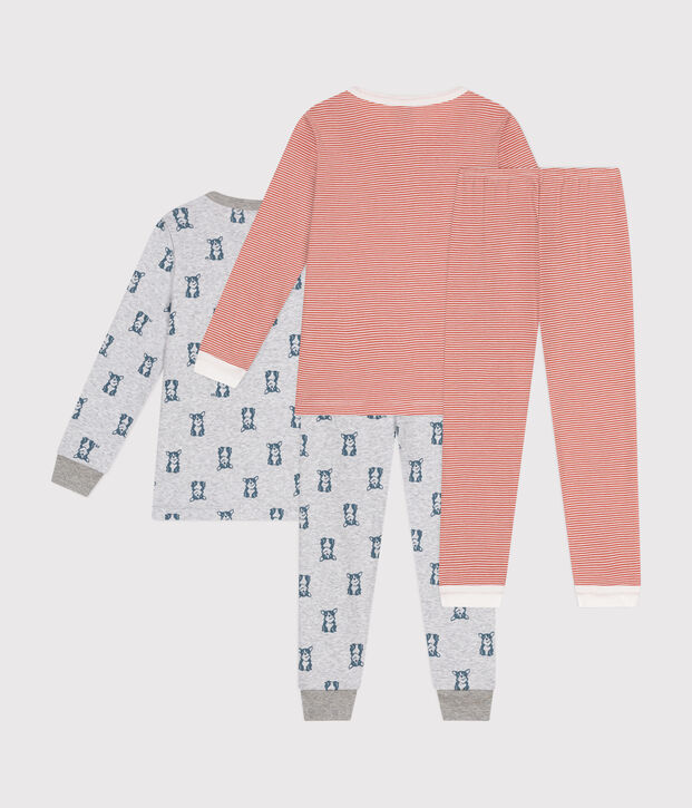 Juego de 2 pijamas infantiles de algod&oacute;n multicolor