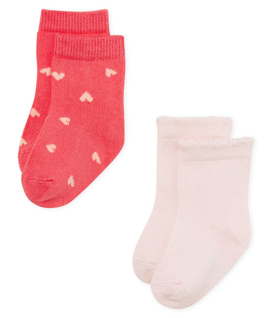Lote de 2 pares de calcetines para bebé niña variante 2