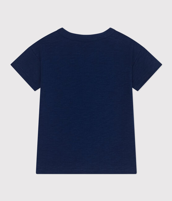 Camiseta de punto flameado para niño azul MEDIEVAL