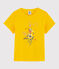 Camiseta de manga corta de algodón de niña amarillo JAUNE