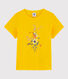 Camiseta de manga corta de algodón de niña