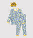 Pijama fosforescente de leopardo de niña/niño de algodón