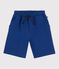 Bermudas cortas infantiles de algodón liso azul CREPUSCULE