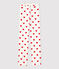 Pantalón de algodón ORGÁNICO de mujer blanco MARSHMALLOW/rojo TERKUIT