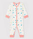 Pijama enterizo sin pies con gatitos de canalé de bebé
