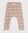 Pantalón de punto jersey grueso estampado para bebé blanco AVALANCHE/ MULTICO