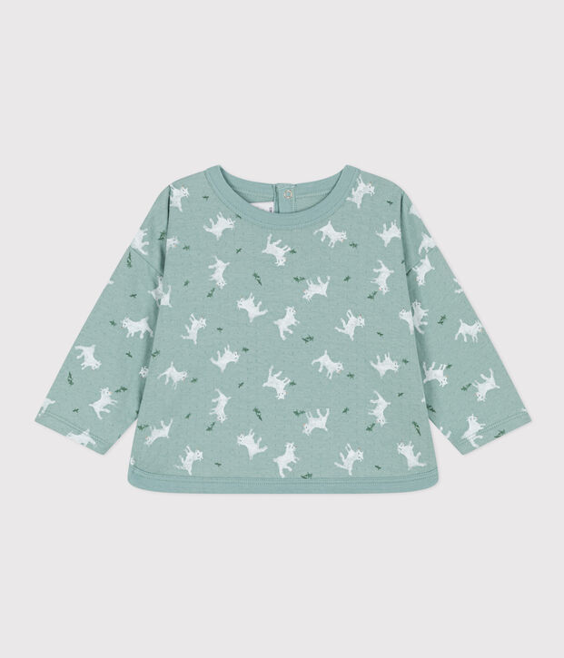 Camiseta de manga larga de t&uacute;bico para beb&eacute; verde/multicolor