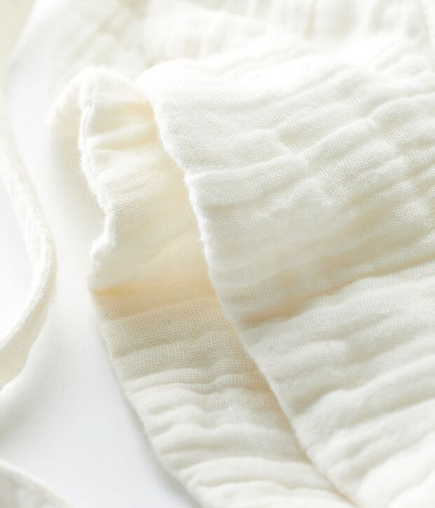 Capelina de algod&oacute;n org&aacute;nico de beb&eacute; blanco