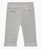 Pantalón bebé niño a rayas blanco MARSHMALLOW/negro CITY