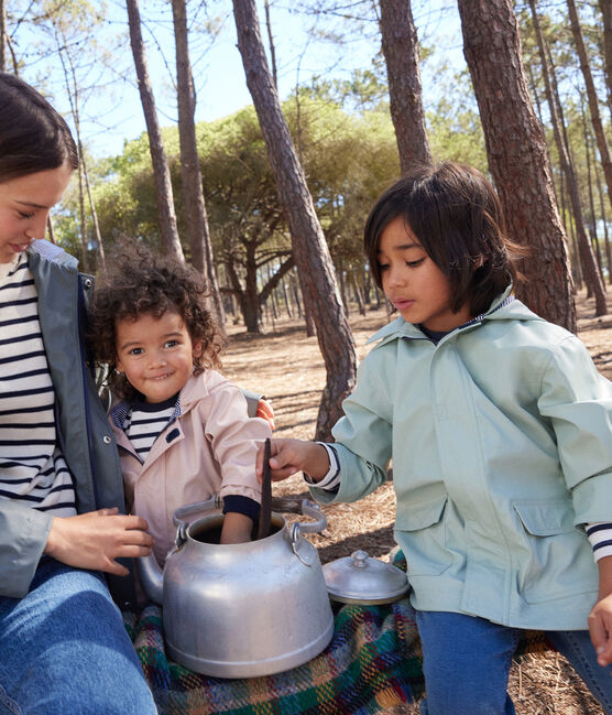 Impermeable emblemático reciclado para niña/niño verde HERBIER