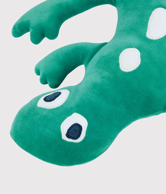 Cojín de lagartija de terciopelo verde GAZON