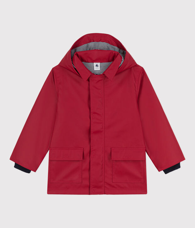 CHUBASQUERO EMBLEM&Aacute;TICO RECICLADO PARA NI&Ntilde;O/NI&Ntilde;A rojo