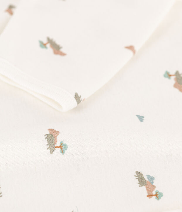 Pelele de algod&oacute;n con animales blanco/multicolor