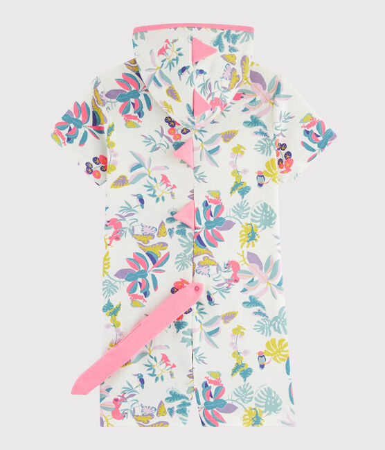 Mono de dinosaurio de punto para niña pequeña blanco MARSHMALLOW/blanco MULTICO