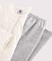 Camisón de estrellas con leging para niña en túbico blanco MARSHMALLOW/gris ARGENT