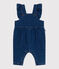 Peto vaquero largo con elastano y volantes para bebé azul DENIM MOYEN