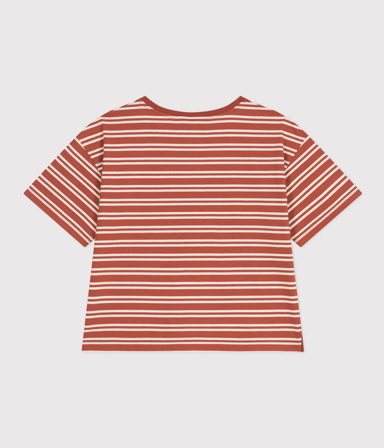 Camiseta la Boxy de algodón a rayas de mujer FAMEUX/ AVALANCHE