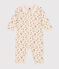 Pijama sin pies de algodón con estampado de flores para bebé blanco AVALANCHE/ MULTICO