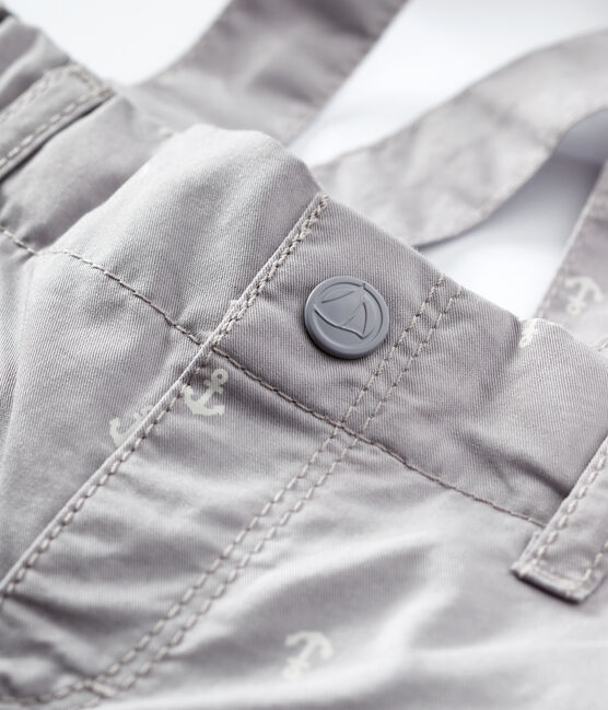 Pantalón corto de sarga irresistible de bebé niño gris CONCRETE/blanco MARSHMALLOW
