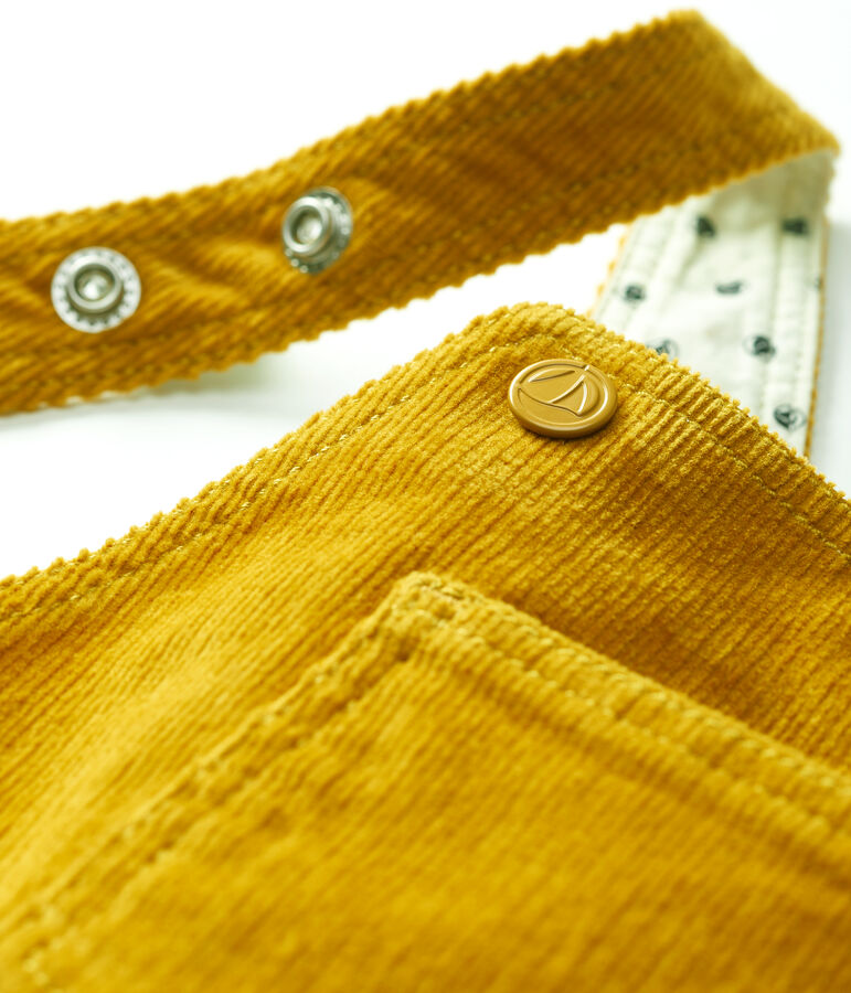 Peto de terciopelo de beb&eacute;. amarillo