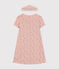 Camisón infantil y su diadema de algodón con motivo de flores rosa SALINE/blanco MULTICO