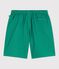 Bermudas cortas infantiles de algod&oacute;n liso verde