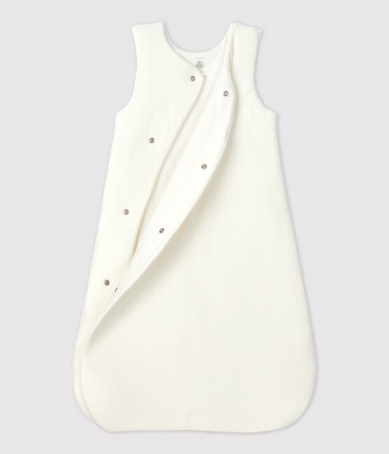 Saco de terciopelo de algodón orgánico para bebé blanco MARSHMALLOW