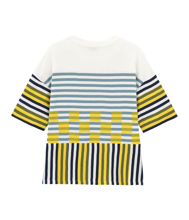 Camiseta manga corta gr&aacute;fica unisex blanco/multicolor