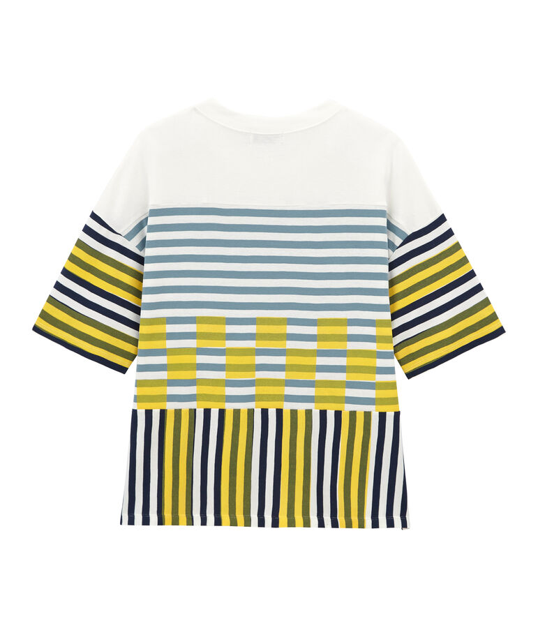 Camiseta manga corta gr&aacute;fica unisex blanco/multicolor