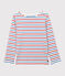 Jersey marinero de algodón de mujer blanco MARSHMALLOW/rojo BRASIER/azul PEPS