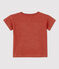 Camiseta de manga corta lisa de jersey de bebé marron OMBRIE