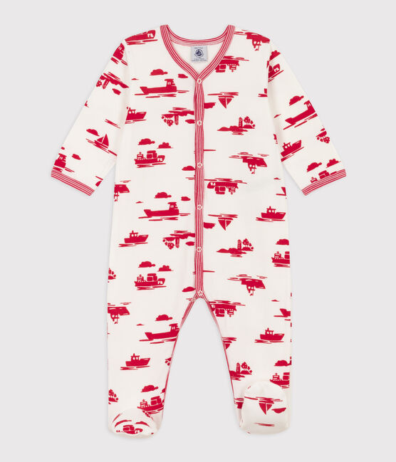 Pelele de túbico estampado blanco MARSHMALLOW/rojo PEPS