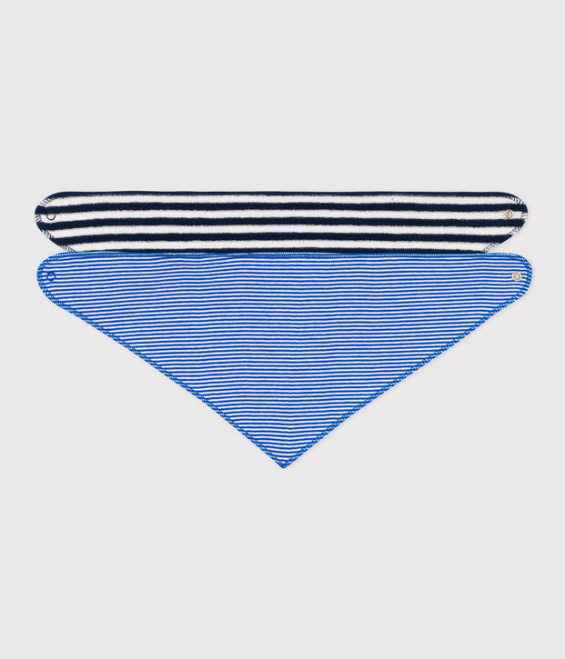 Juego de 2 bandanas a rayas para beb&eacute; multicolor
