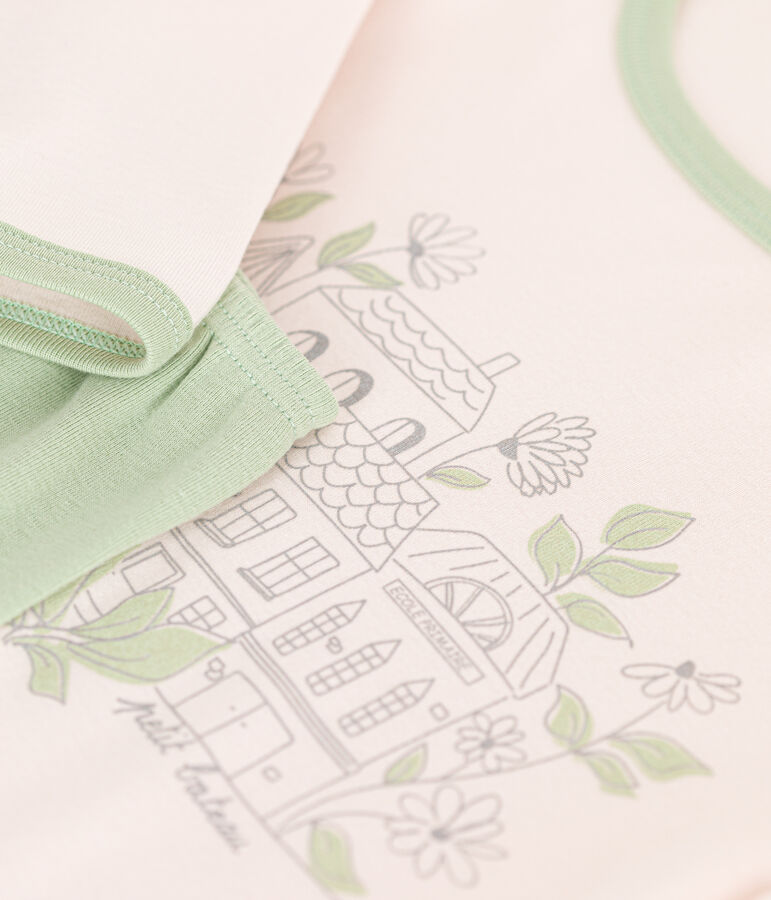 Pijama de manga larga de ni&ntilde;a de algod&oacute;n PANACOTTA/ SABIO