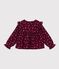 Blusa infantil de algod&oacute;n de manga larga con estampado rojo/multicolor