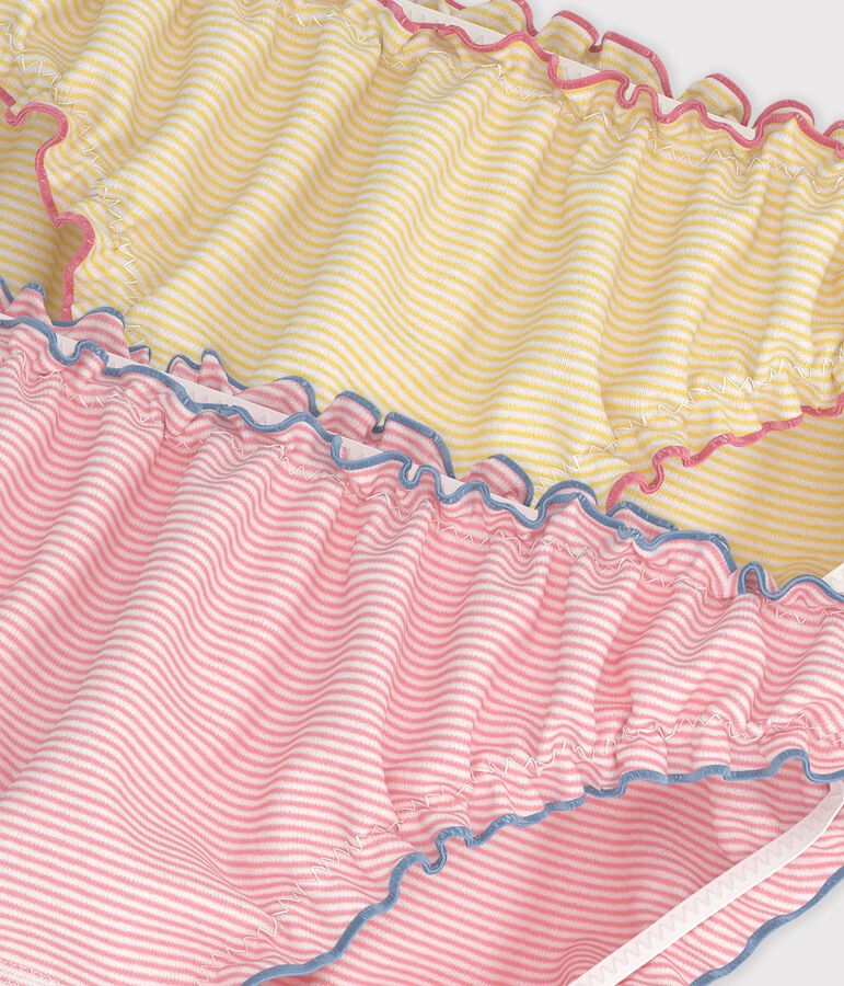 Juego de braguitas con frunces de algod&oacute;n para mujer multicolor