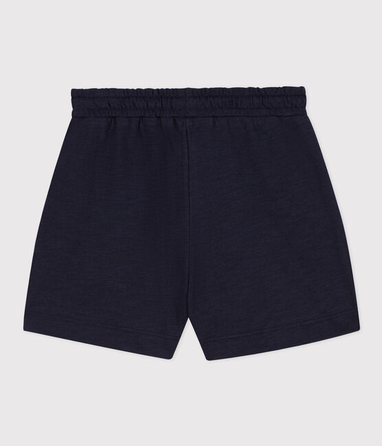 Shorts de punto flameado para niña azul SMOKING