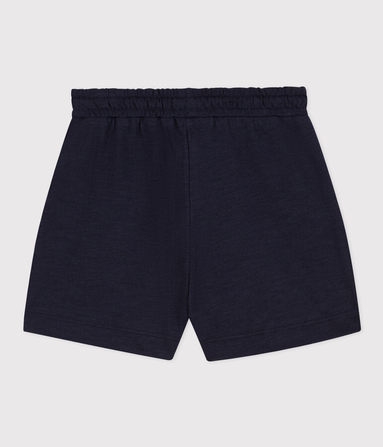 Shorts de punto flameado para ni&ntilde;a azul