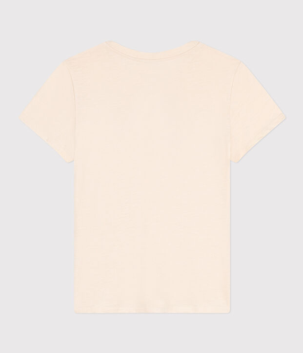 Camiseta LE DROIT de algod&oacute;n con cuello redondo para mujer crudo