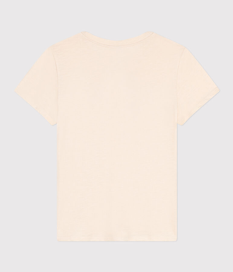 Camiseta LE DROIT de algod&oacute;n con cuello redondo para mujer crudo