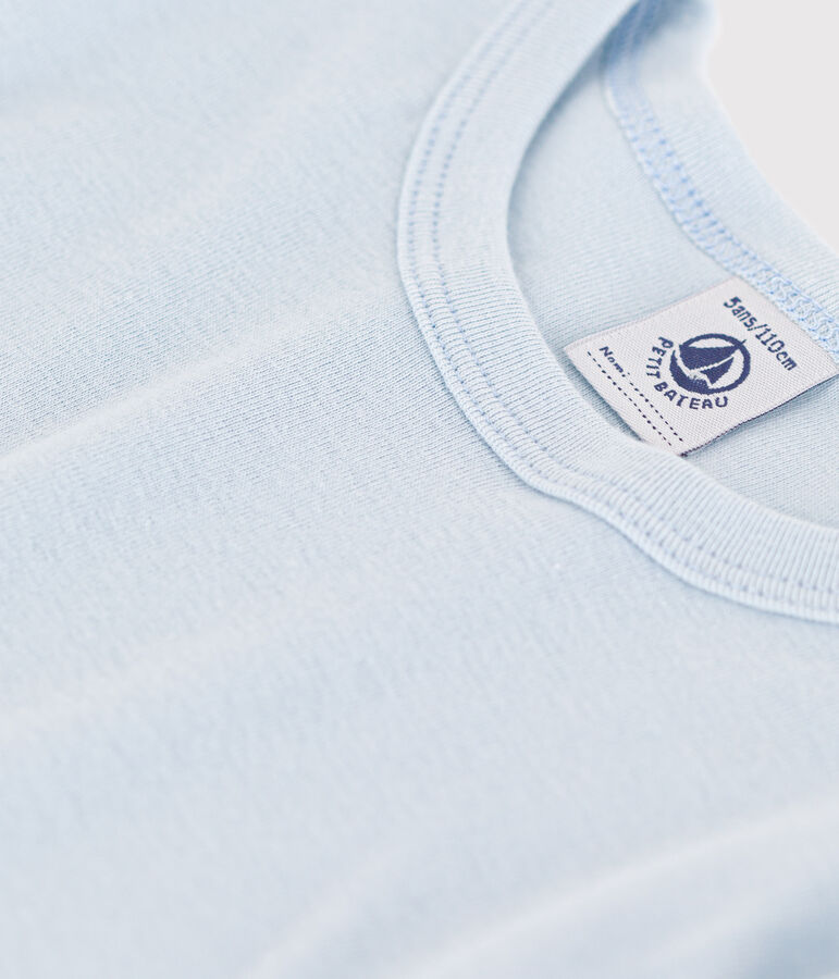 Camiseta de manga larga de algod&oacute;n azul GOMME