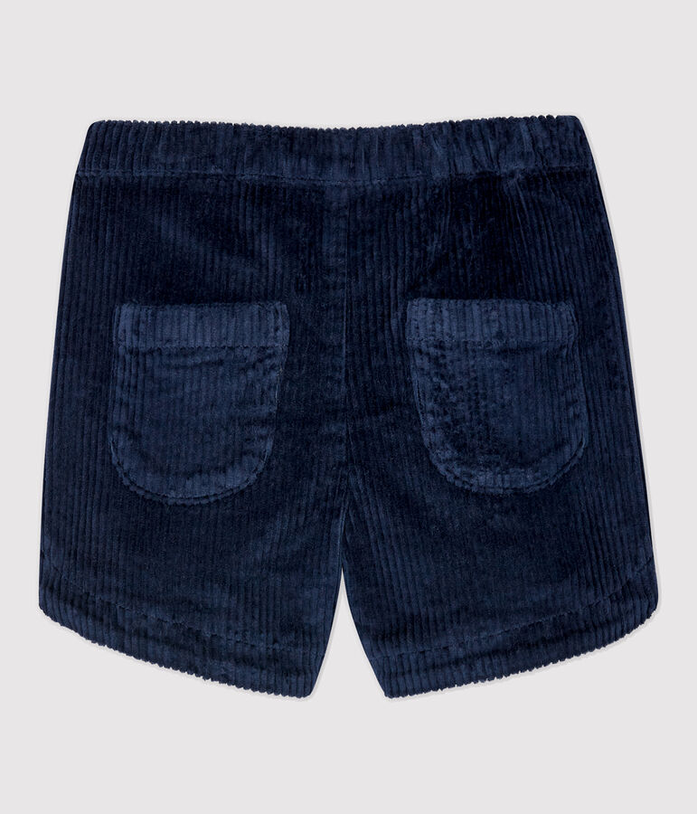 Pantal&oacute;n corto de terciopelo de ni&ntilde;a azul
